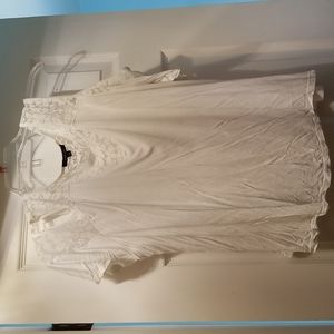 Lace open shoulder top